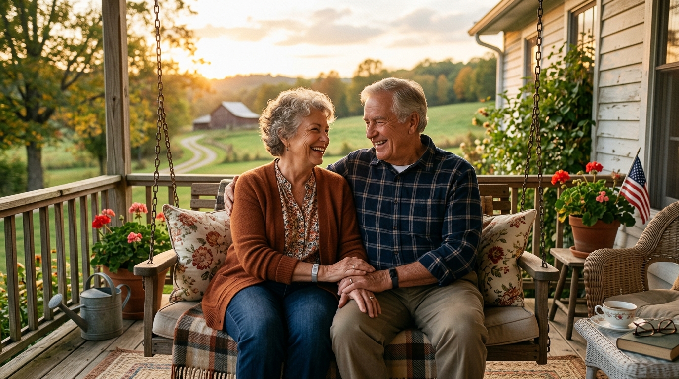 Senior couple enjoying time together with peace of mind